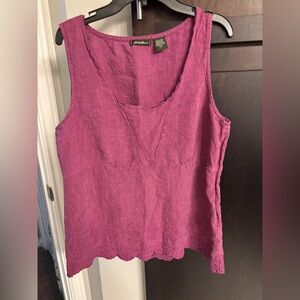 Eddie Bauer Linen Blouse size L Tall